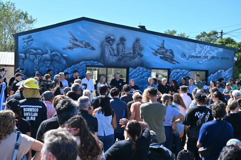 Malvinas Argentinas: Wini, Paredi y Cristina Álvarez Rodriguez inauguraron la sede de los veteranos en Mar Chiquita