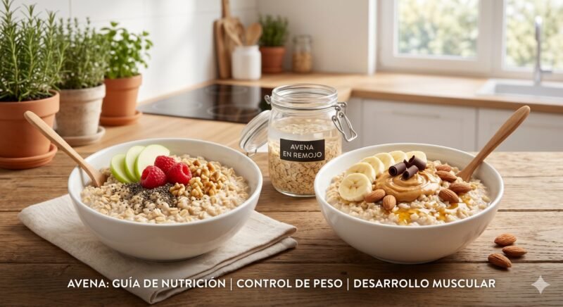 Propiedades nutricionales de la avena: métodos de preparación para el control de peso y el desarrollo muscular