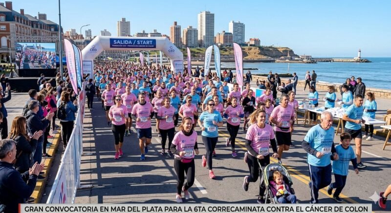 Mar del Plata: llega la 6ta Correcaminata Solidaria contra el cáncer de colon
